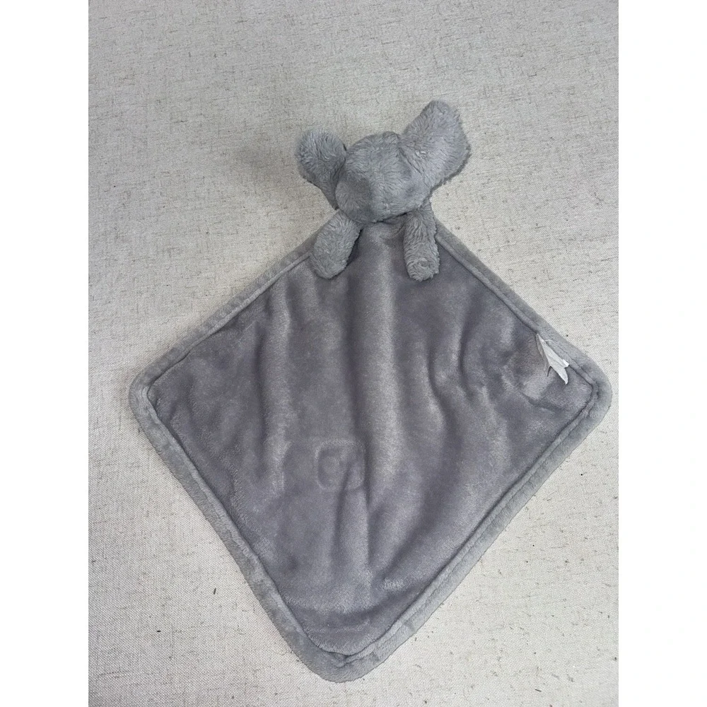 S L SL Home Fashions Solid Gray Elephant Baby Lovey Security‎ Blanket Soft